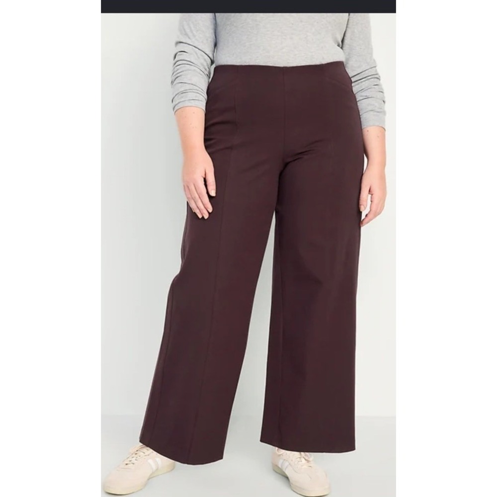 Old Navy High-Waisted Pixie Pull-On Wide-Leg Pants – Brown – Size 4X NWT